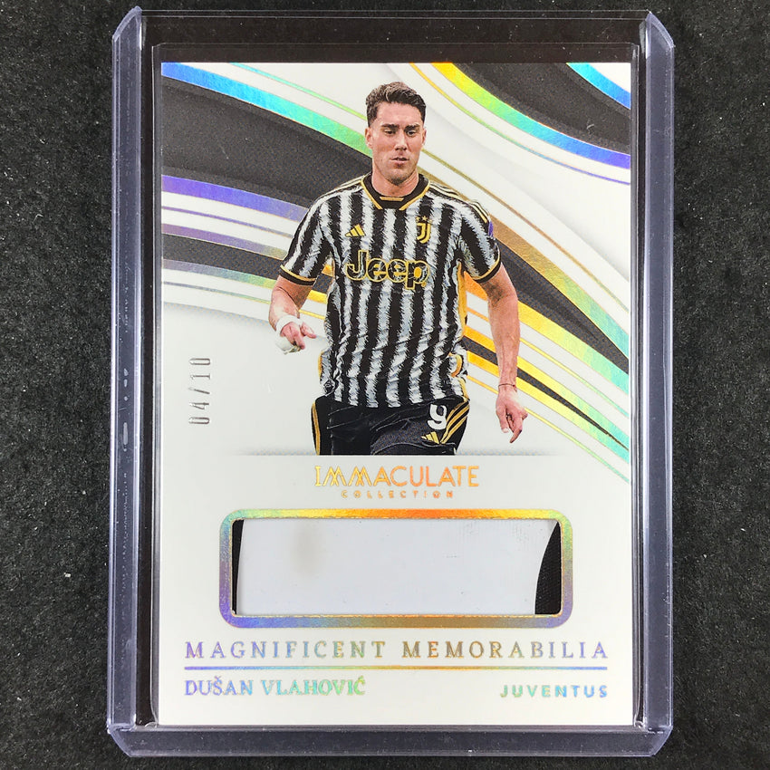 2023-24 Immaculate Soccer DUSAN VLAHOVIC Magnificent Memorabilia Patch Gold 4/10