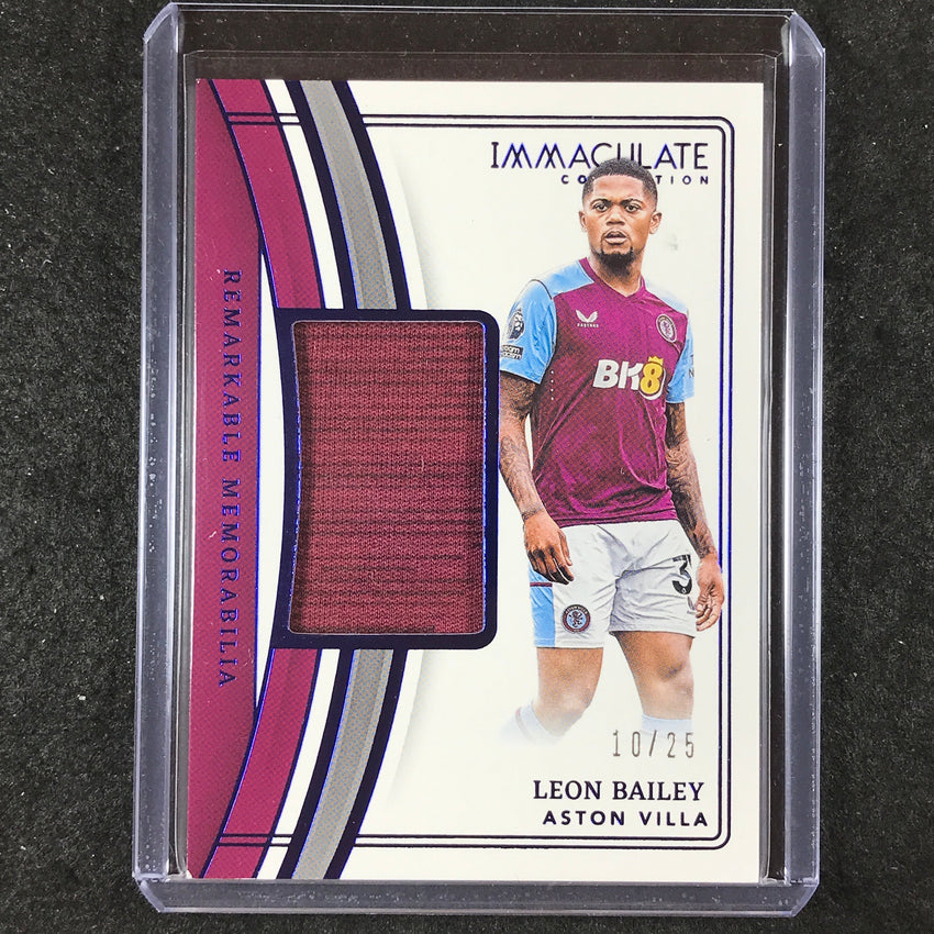 2023-24 Immaculate Soccer LEON BAILEY Remarkable Memorabilia Patch 10/25