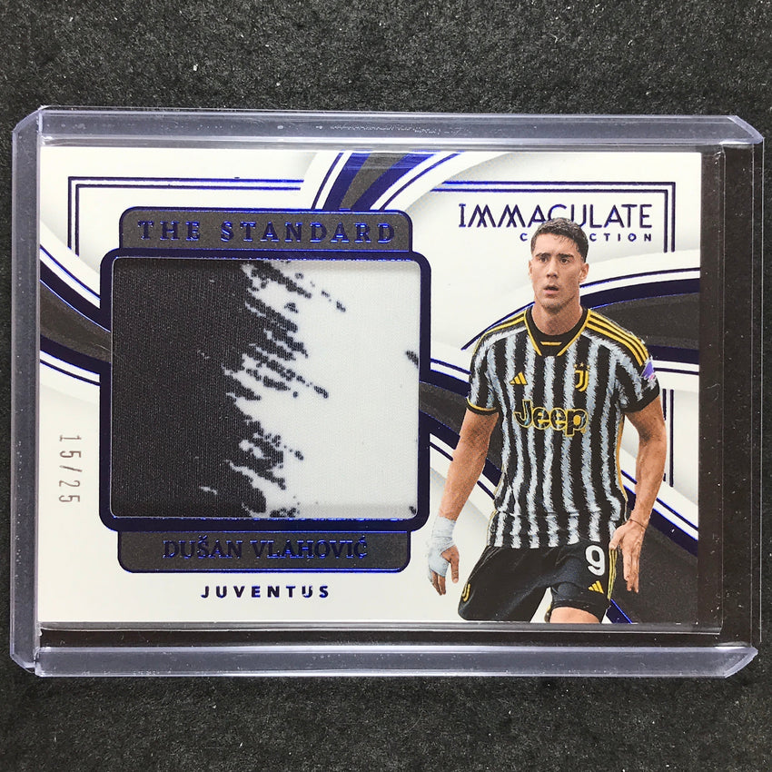 2023-24 Immaculate Soccer DUSAN VLAHOVIC The Standard Patch Relic Sapphire 15/25