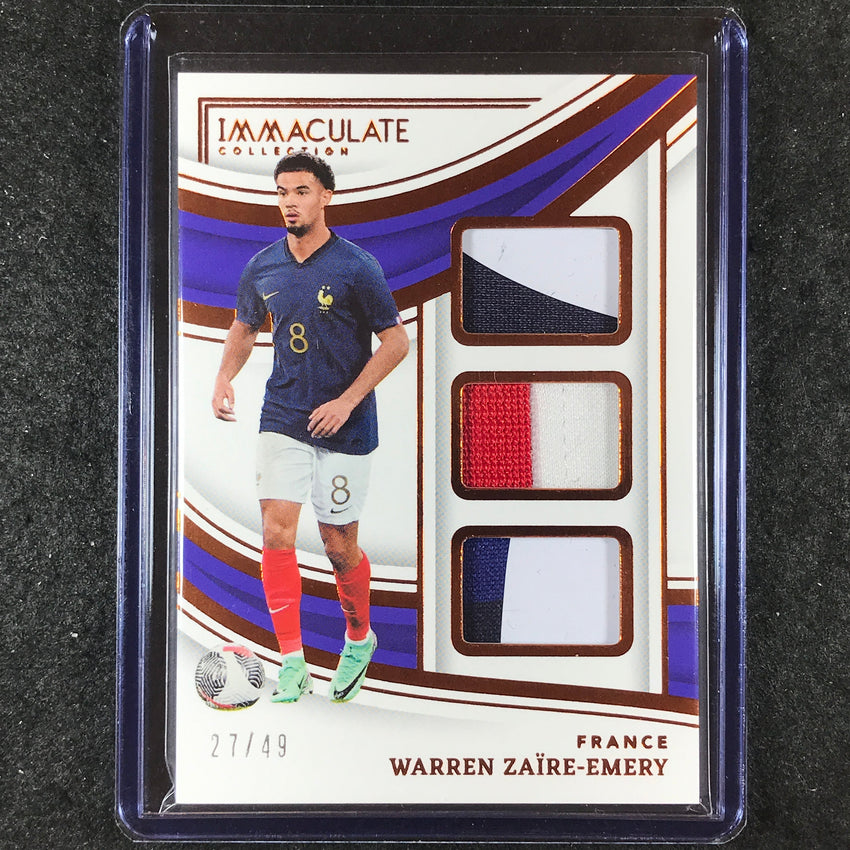 2023-24 Immaculate Soccer WARREN ZAIRE-EMERY Patch Trios Relic Base 27/49