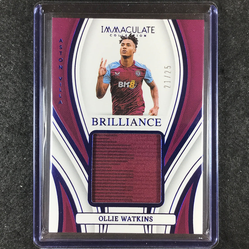 2023-24 Immaculate Soccer OLLIE WATKINS Brilliance Patch Relic Sapphire 21/25