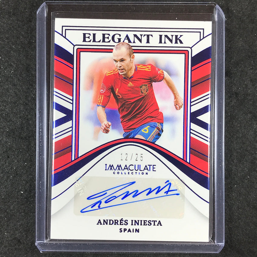2023-24 Immaculate Soccer ANDRES INIESTA Elegant Ink Auto Sapphire 12/25