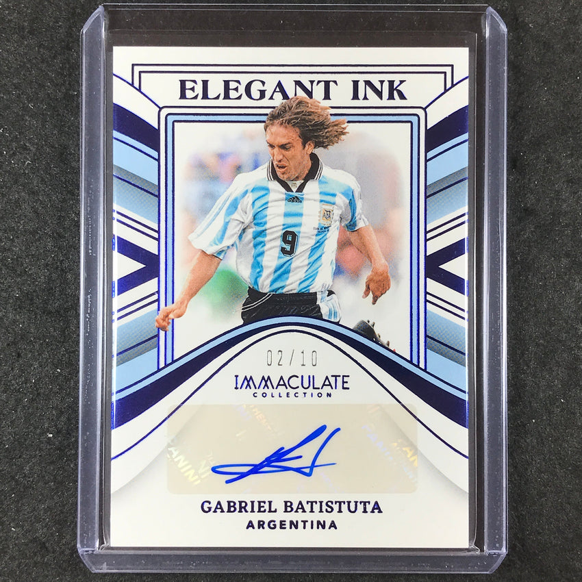 2023-24 Immaculate Soccer GABRIEL BATISTUTA Elegant Ink Auto Sapphire 2/10