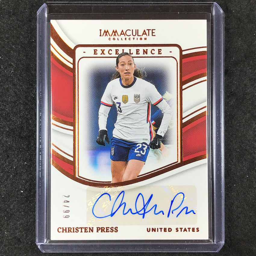 2023-24 Immaculate Soccer CHRISTEN PRESS Excellence Auto Base 24/99