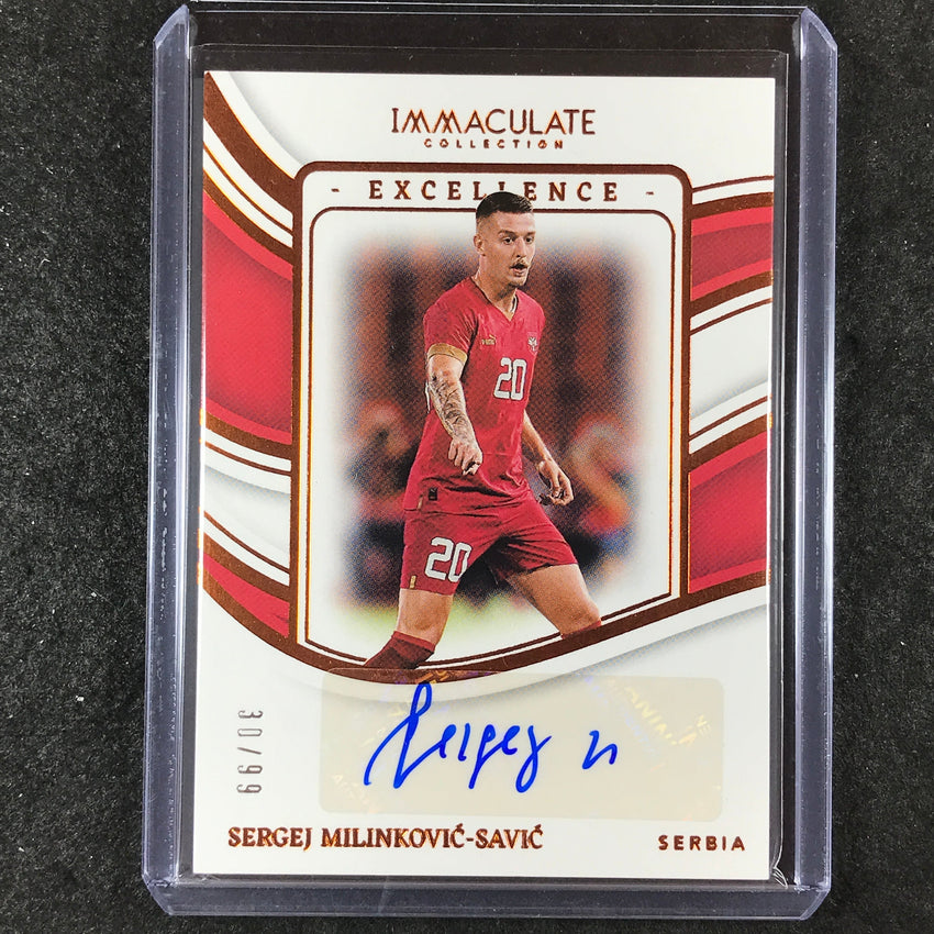 2023-24 Immaculate Soccer SERGEJ MILINKOVIC-SAVIC Excellence Auto Base 30/99