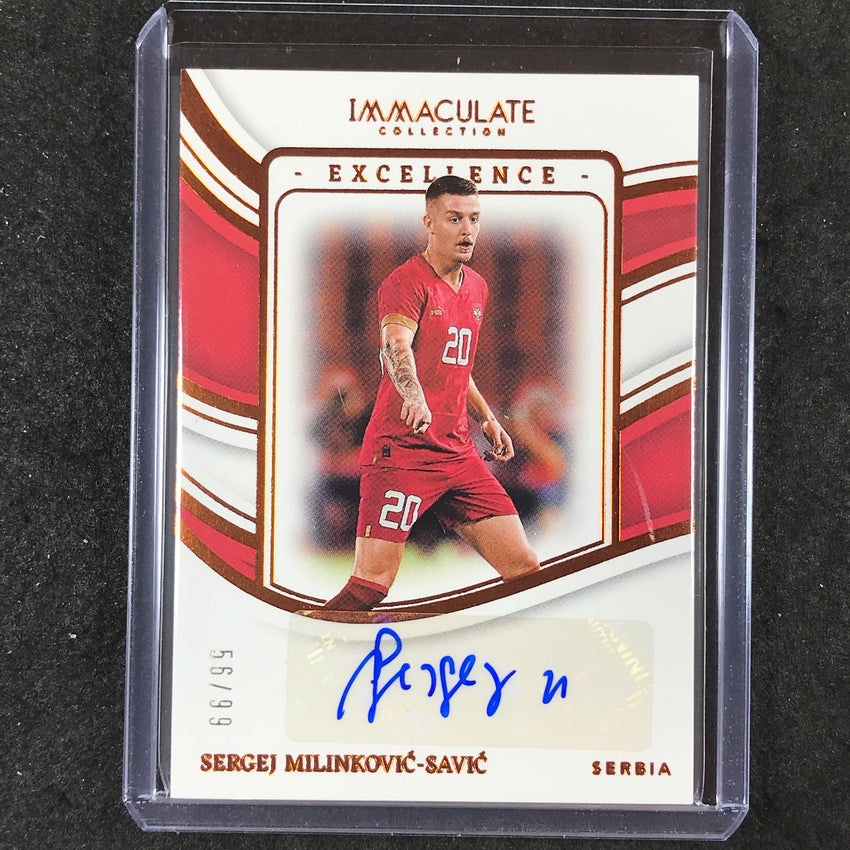 2023-24 Immaculate Soccer SERGEJ MILINKOVIC-SAVIC Excellence Auto Base 56/99