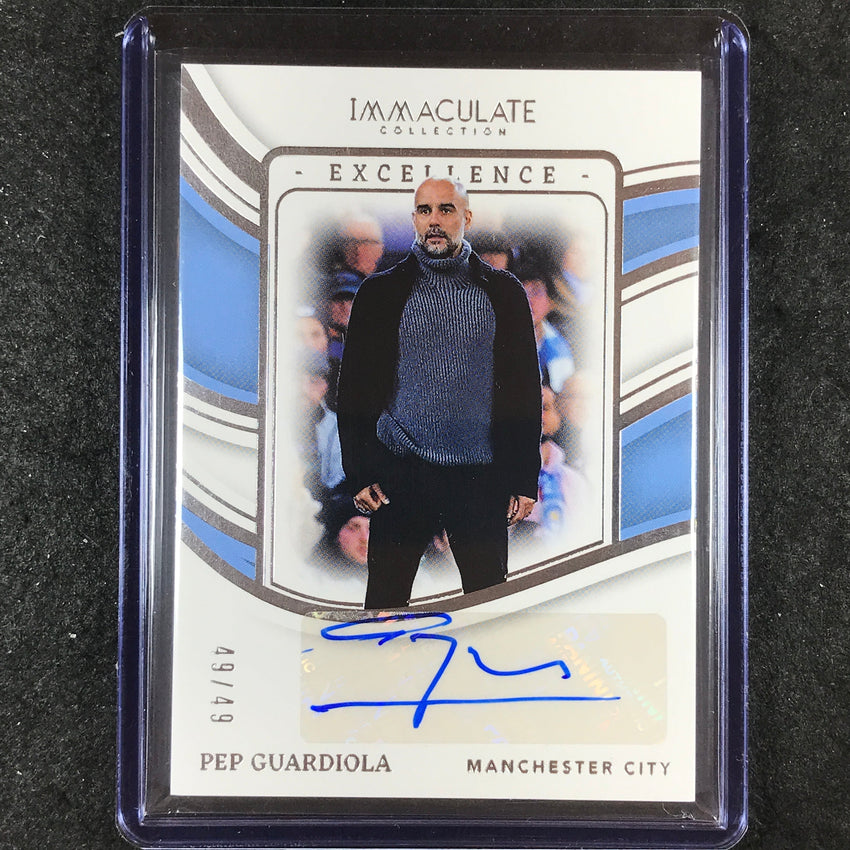 2023-24 Immaculate Soccer PEP GUARDIOLA Excellence Auto Silver 49/49
