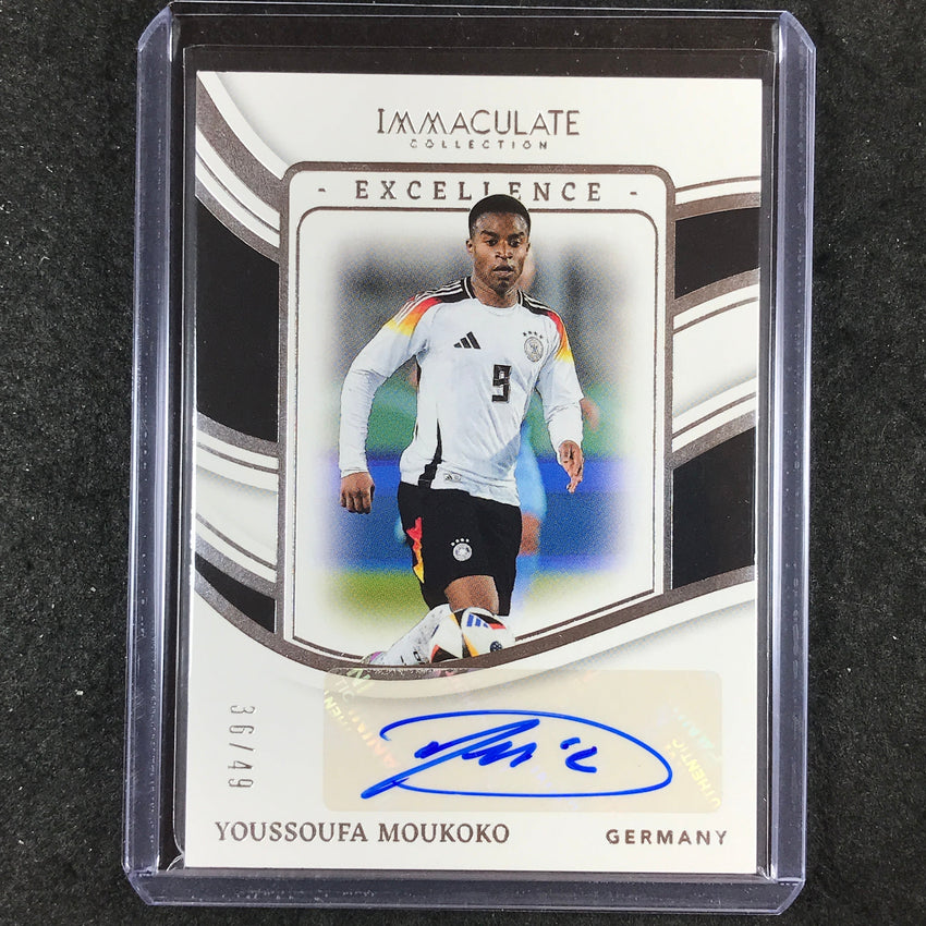 2023-24 Immaculate Soccer YOUSSOUFA MOUKOKO Excellence Auto Silver 36/49