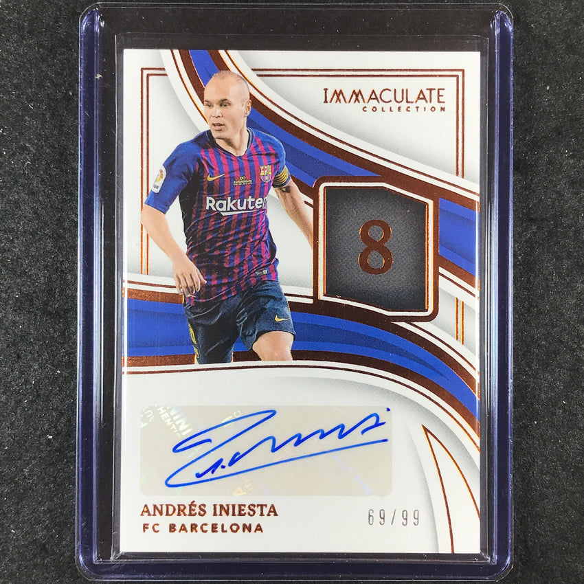 2023-24 Immaculate Soccer ANDRES INIESTA Immaculate Numbers Auto Base 69/99