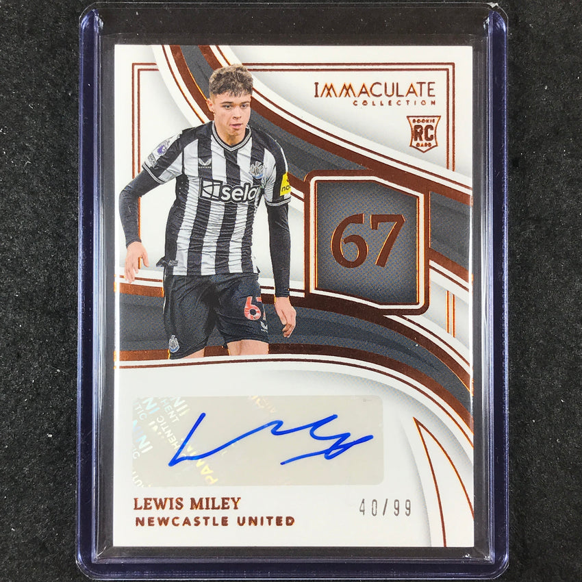 2023-24 Immaculate Soccer LEWIS MILEY Immaculate Numbers Rookie Auto Base 40/99
