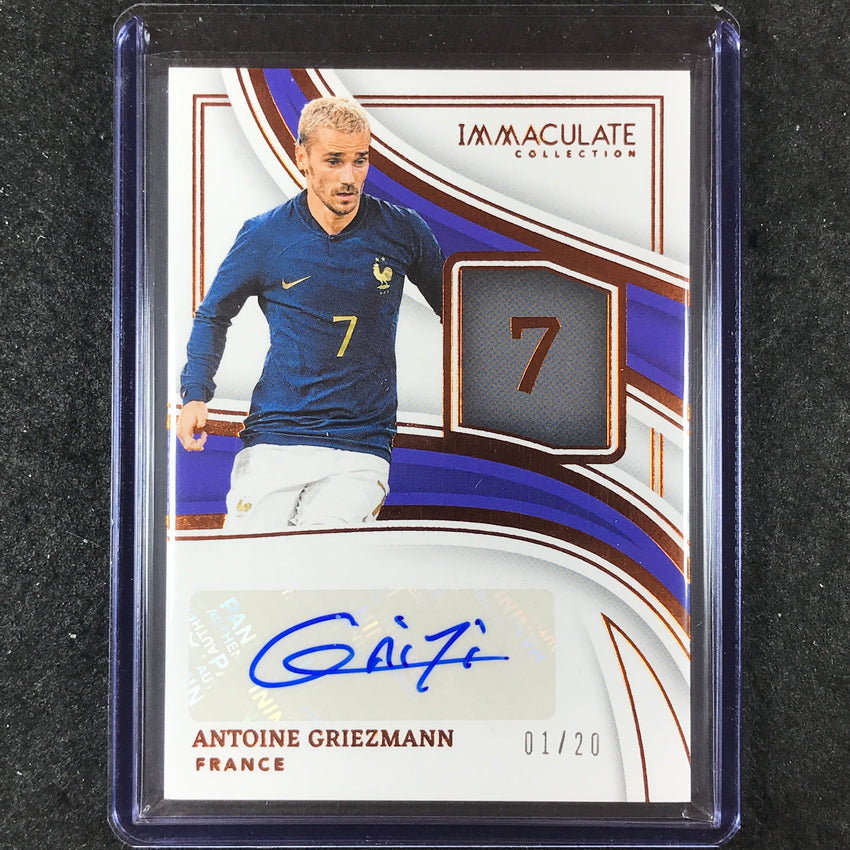 2023-24 Immaculate Soccer ANTOINE GRIEZMANN Immaculate Numbers Auto Base 1/20