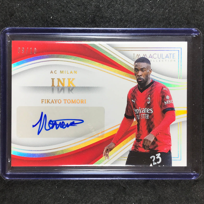 2023-24 Immaculate Soccer FIKAYO TOMORI Ink Auto Gold 9/10