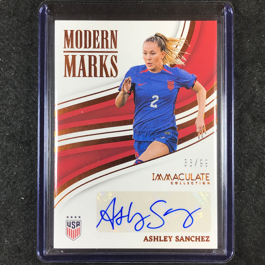 2023-24 Immaculate Soccer ASHLEY SANCHEZ Modern Marks Auto Base 33/99