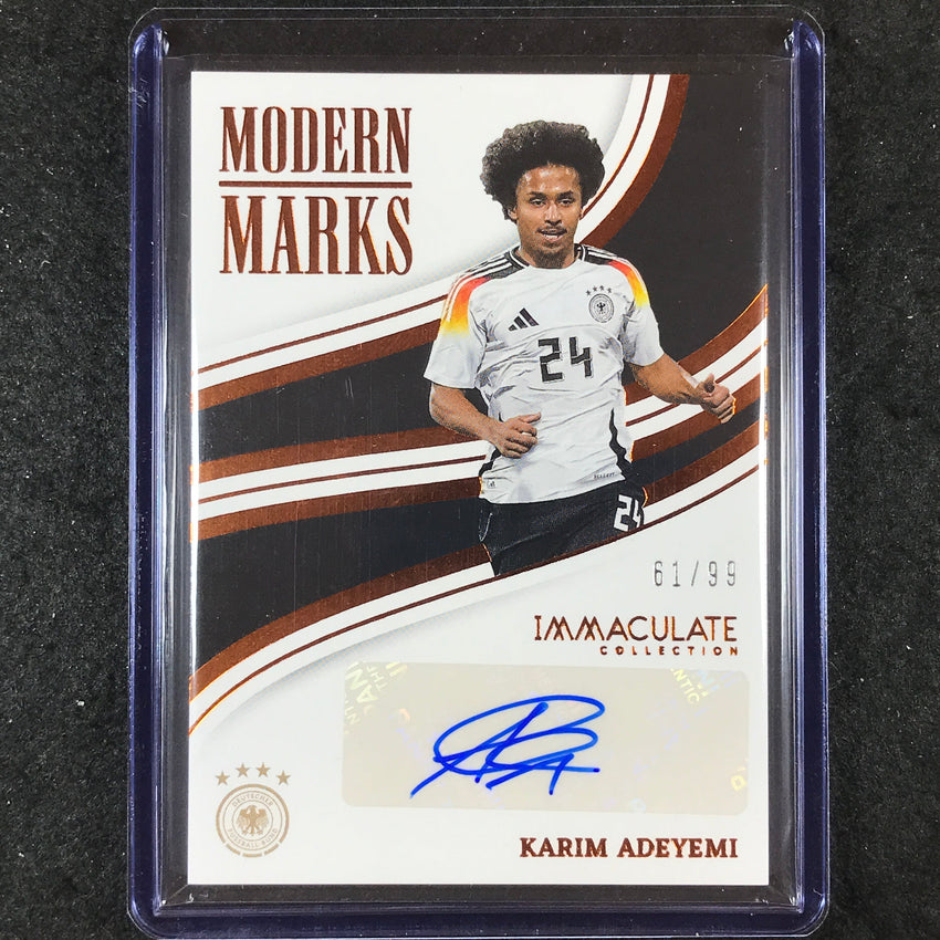 2023-24 Immaculate Soccer KARIM ADEYEMI Modern Marks Auto Base 61/99