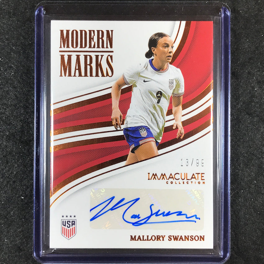 2023-24 Immaculate Soccer MALLORY SWANSON Modern Marks Auto Base 13/99