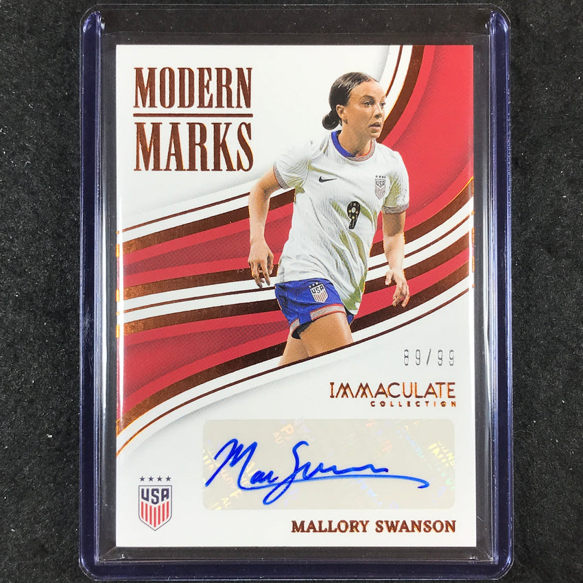 2023-24 Immaculate Soccer MALLORY SWANSON Modern Marks Auto Base 89/99