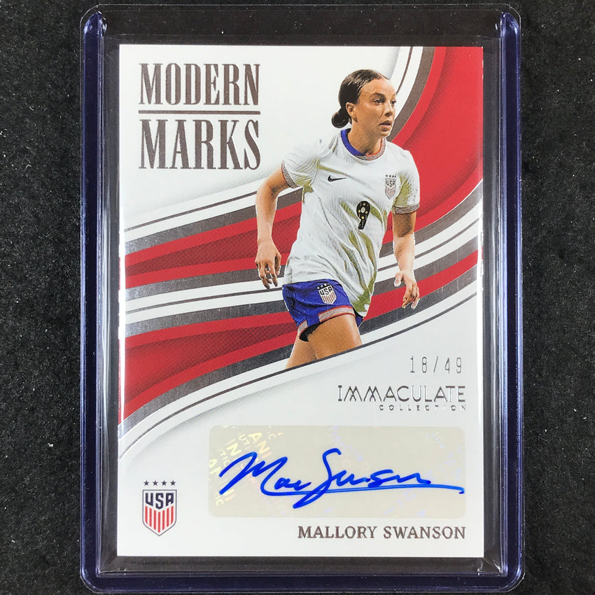 2023-24 Immaculate Soccer MALLORY SWANSON Modern Marks Auto Silver 18/49