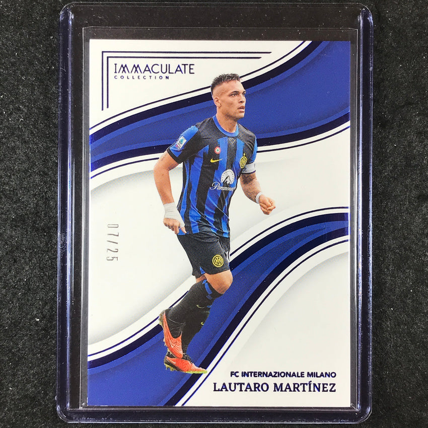 2023-24 Immaculate Soccer LAUTARO MARTINEZ Base Sapphire 7/25 #65