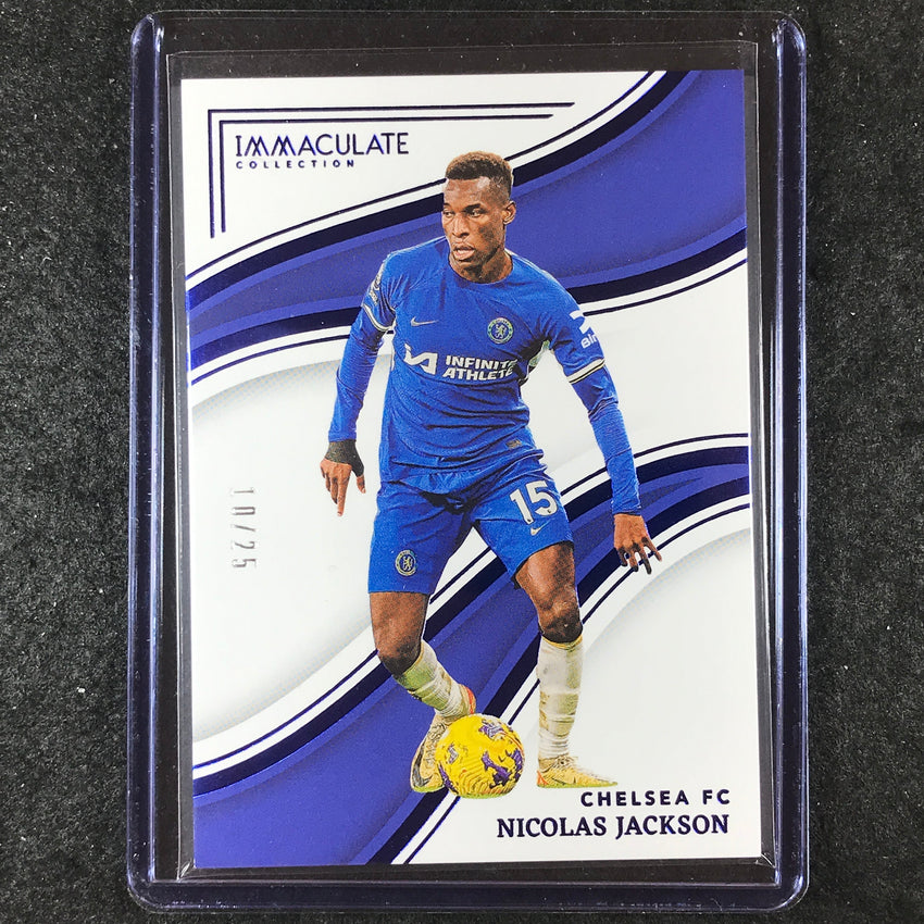 2023-24 Immaculate Soccer NICOLAS JACKSON Base Sapphire 10/25 #153