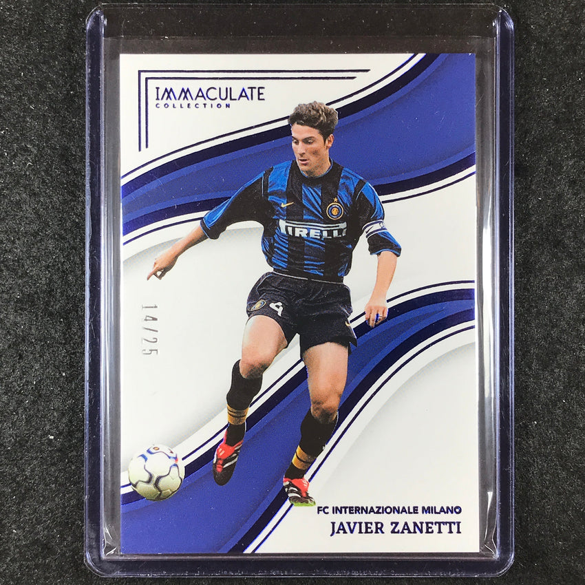 2023-24 Immaculate Soccer JAVIER ZANETTI Base Sapphire 14/25 #268