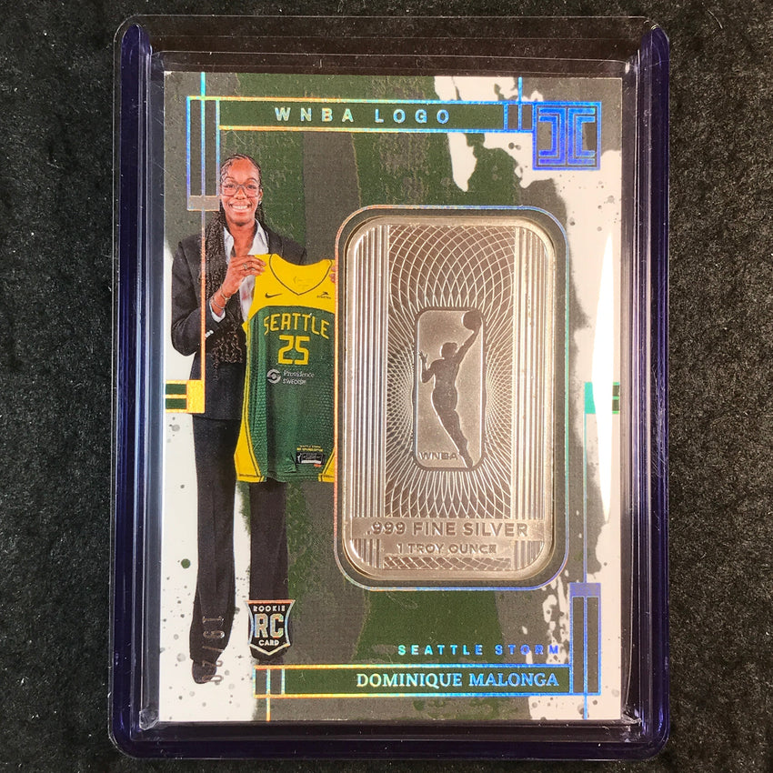 2025 Impeccable WNBA DOMINIQUE MALONGA Rookie Silver WNBA Logo 19/20 #18