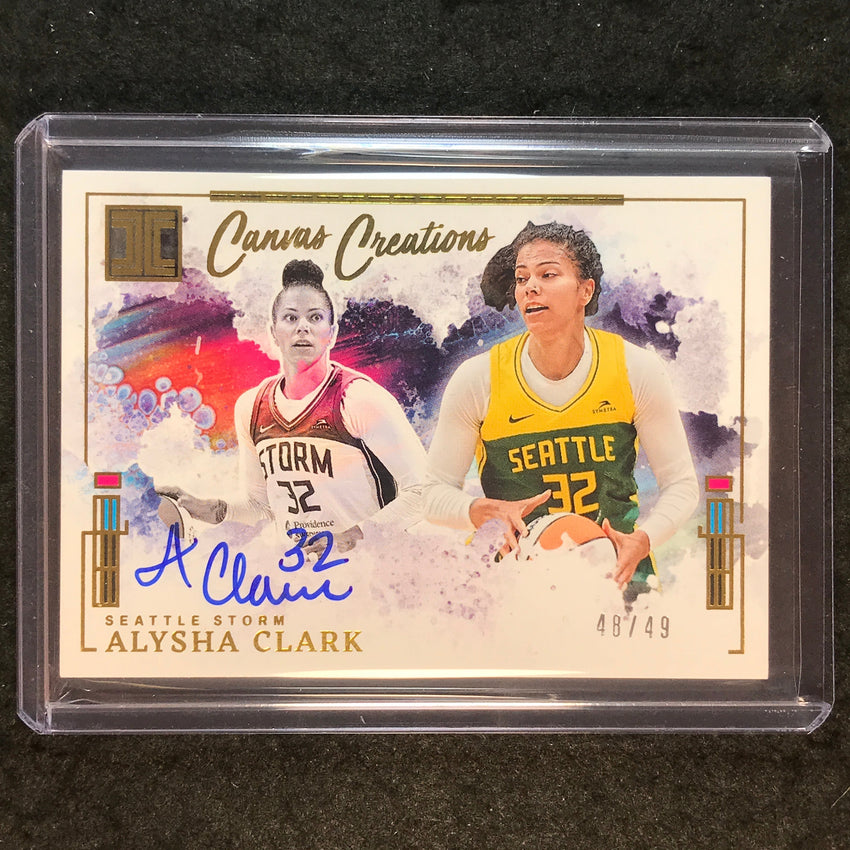 2025 Impeccable WNBA ALYSHA CLARK Canvas Creations Auto Gold 48/49