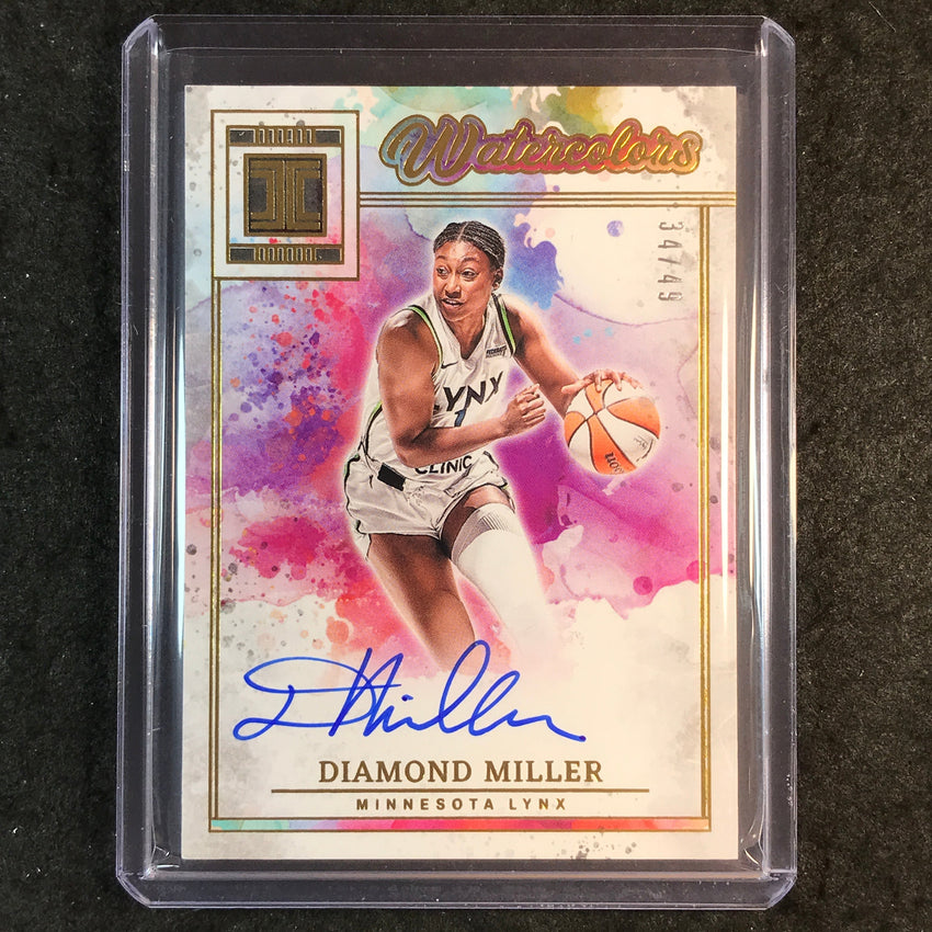 2025 Impeccable WNBA DIAMOND MILLER Watercolors Auto Gold 34/49