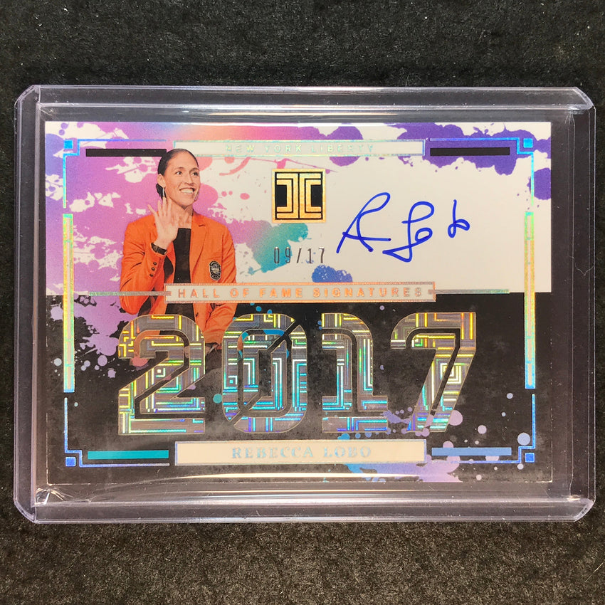 2025 Impeccable WNBA REBECCA LOBO Hall of Fame Signatures Auto 9/17