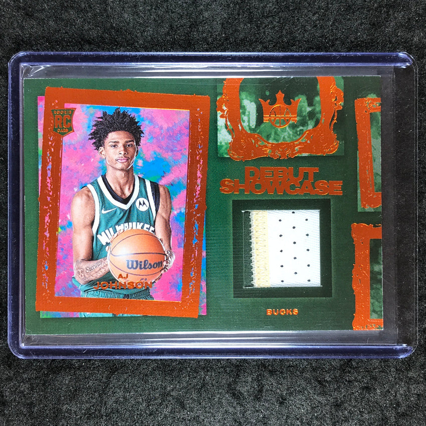 2024-25 Court Kings AJ JOHNSON Debut Showcase Rookie Patch Amber 21/49