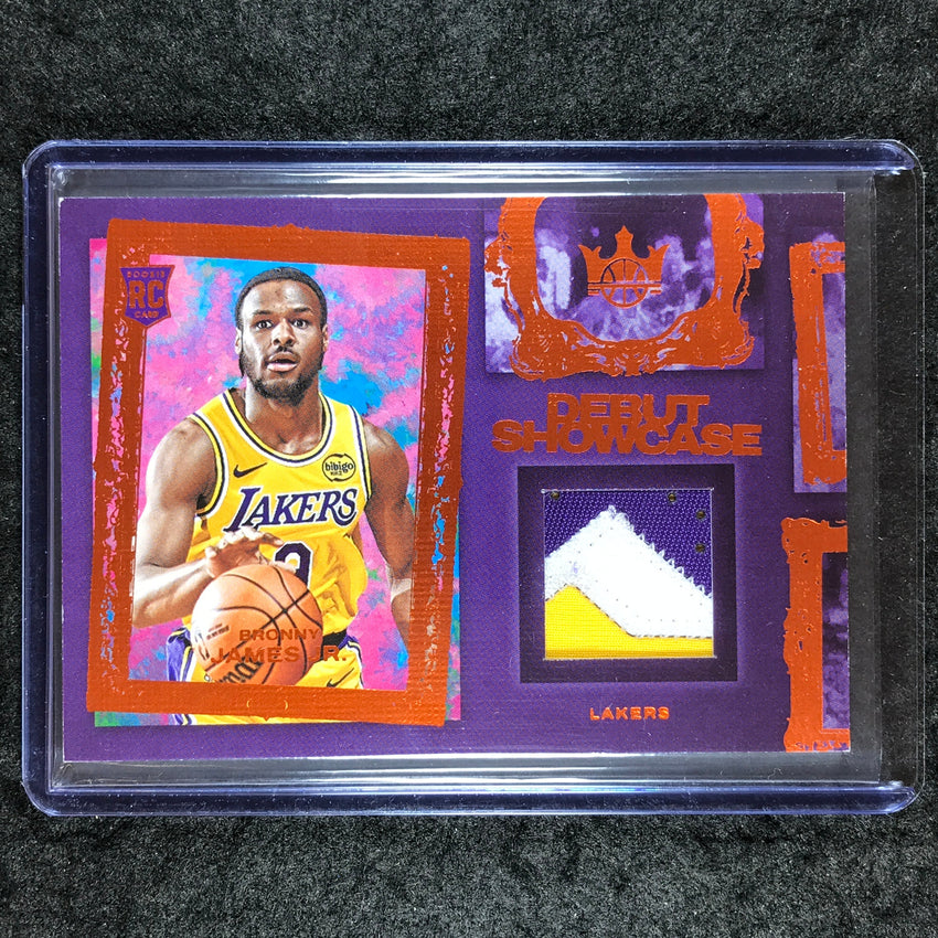 2024-25 Court Kings BRONNY JAMES JR. Debut Showcase Rookie Patch Amber 25/49
