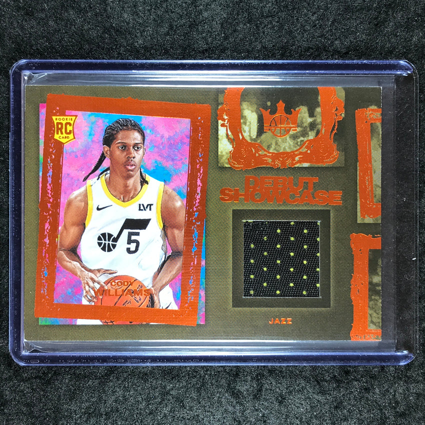 2024-25 Court Kings CODY WILLIAMS Debut Showcase Rookie Jersey Amber 13/49