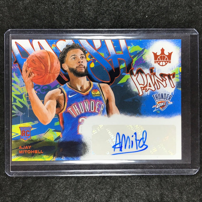 2024-25 Court Kings AJAY MITCHELL Fresh Paint Rookie Auto Amber 74/75