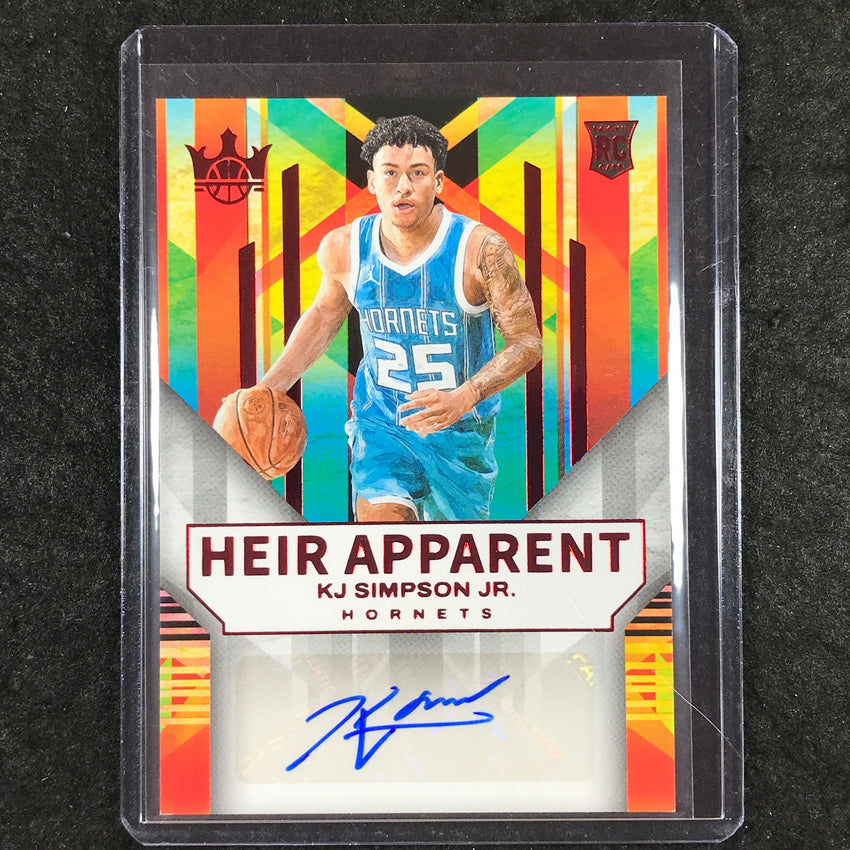 2024-25 Court Kings KJ SIMPSON JR. Heir Apparent Rookie Auto Ruby 53/99