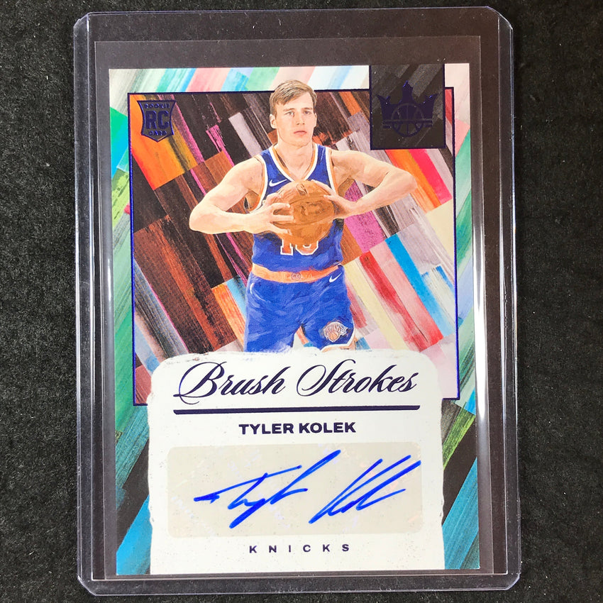2024-25 Court Kings TYLER KOLEK Brush Strokes Rookie Auto Sapphire 18/25