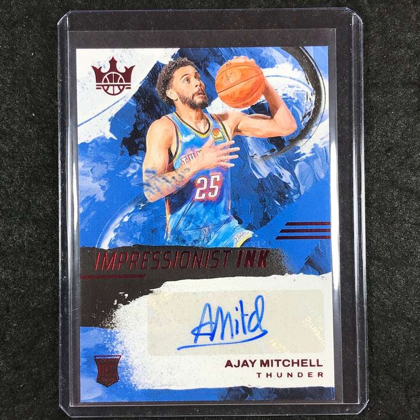 2024-25 Court Kings AJAY MITCHELL Impressionist Ink Rookie Auto Ruby 34/75