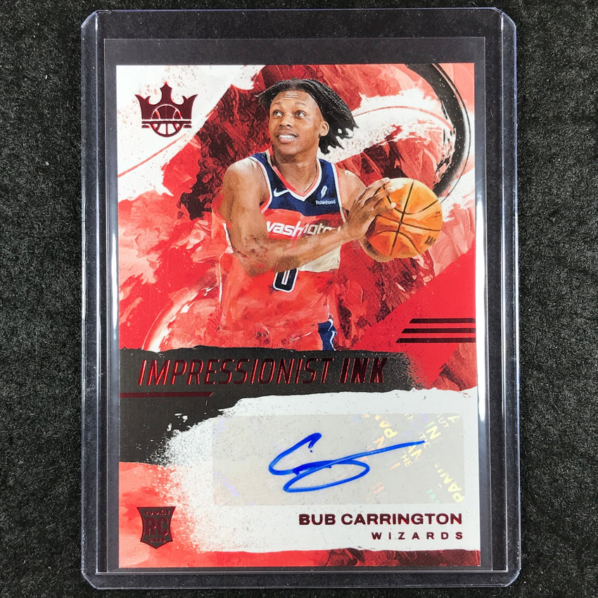 2024-25 Court Kings BUB CARRINGTON Impressionist Ink Rookie Auto Ruby 6/75