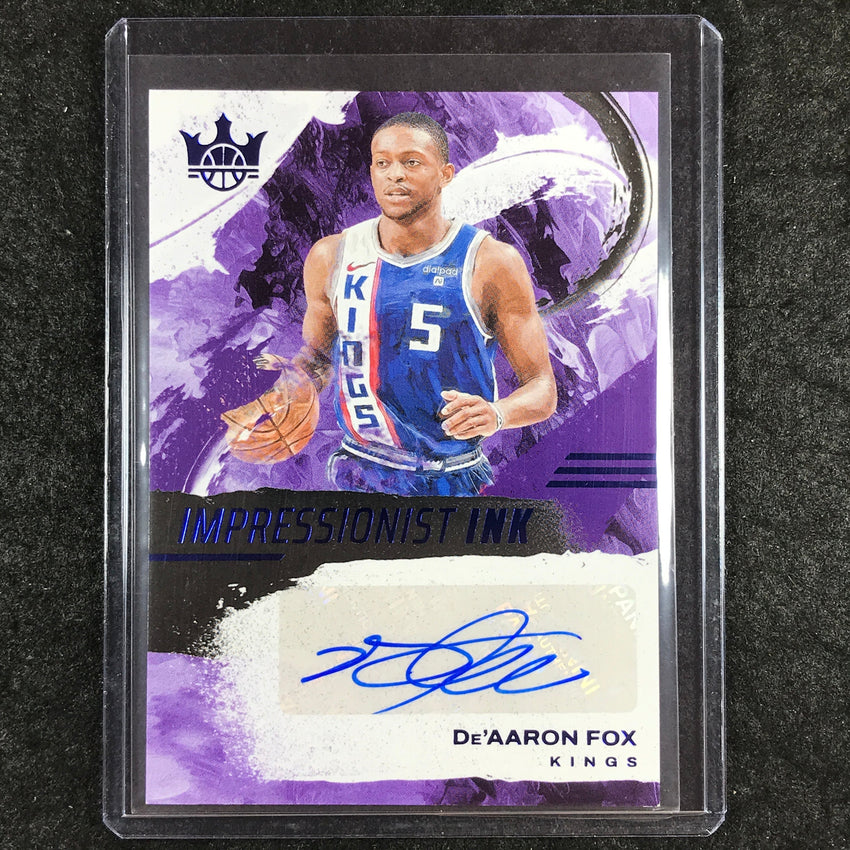 2024-25 Court Kings DE'AARON FOX Impressionist Ink Auto Sapphire 6/15