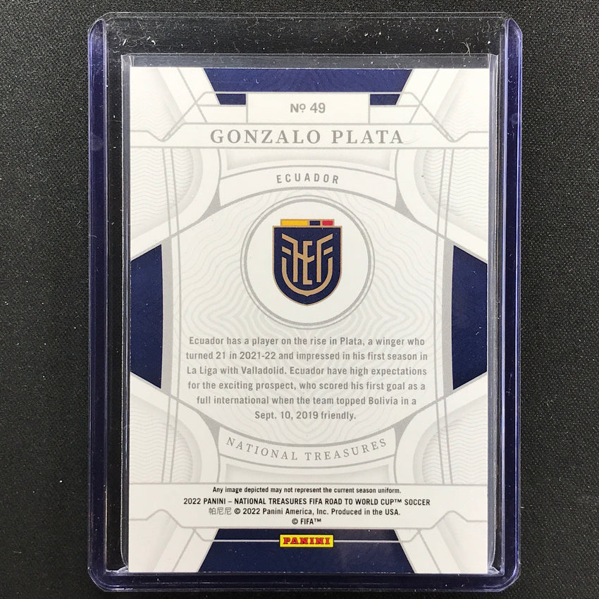 2022 National Treasures World Cup Qatar Gonzalo Plata Rookie Base Gold 9/10