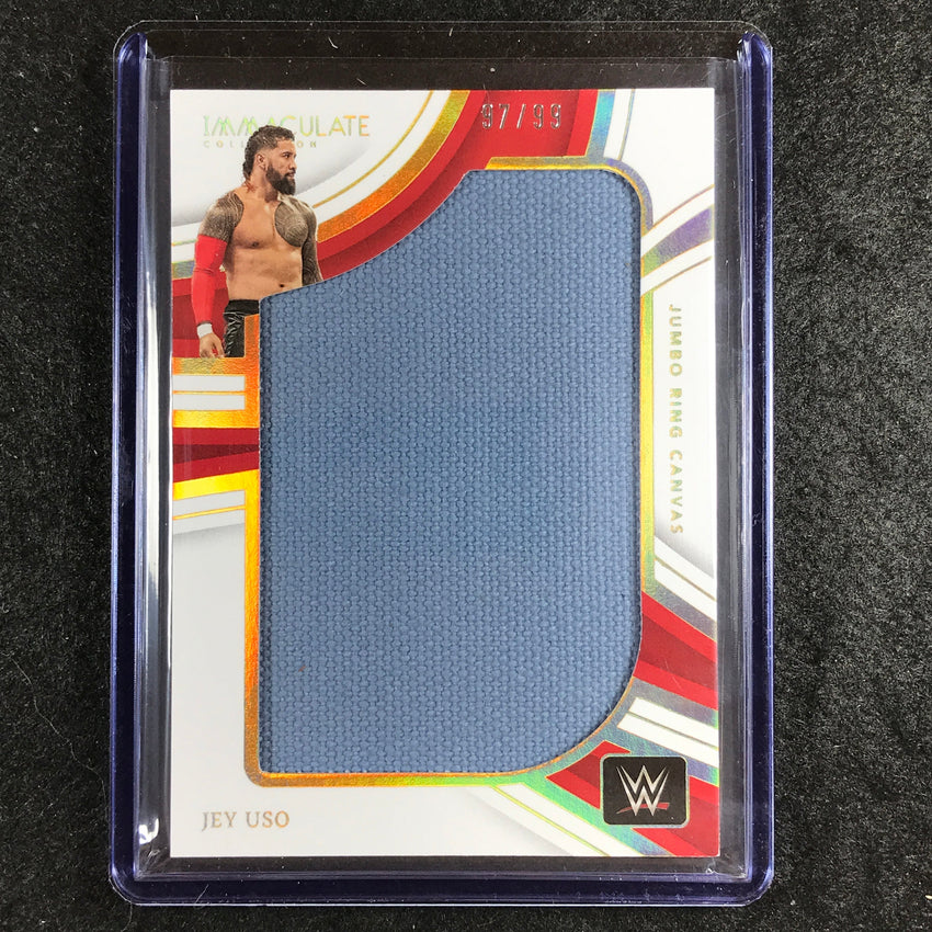 2023 Immaculate WWE JEY USO Jumbo Memorabilia Ring Canvas Relic 97/99