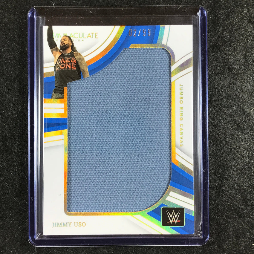 2023 Immaculate WWE JIMMY USO Jumbo Memorabilia Ring Canvas Relic 2/99