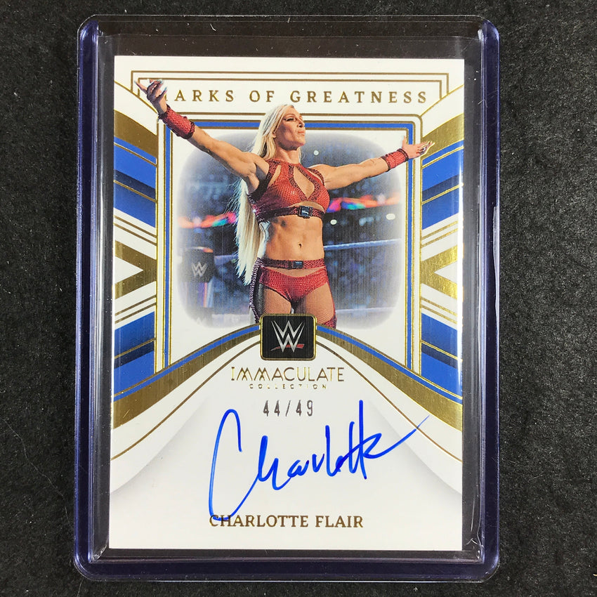 2023 Immaculate WWE CHARLOTTE FLAIR Marks of Greatness Auto Base 44/49