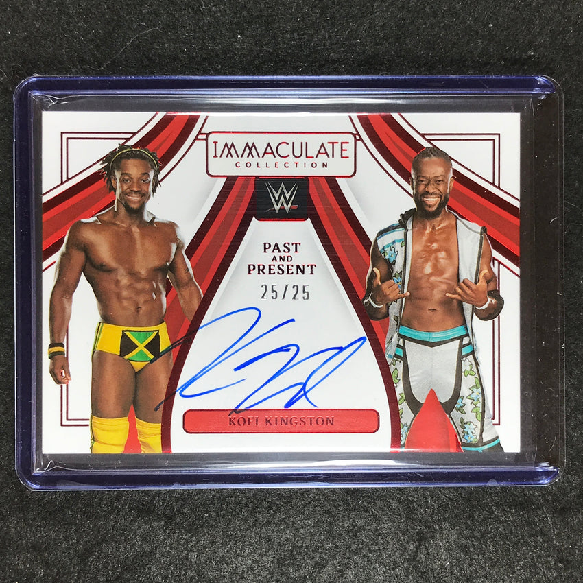 2023 Immaculate WWE KOFI KINGSTON Past and Present Auto Red 25/25