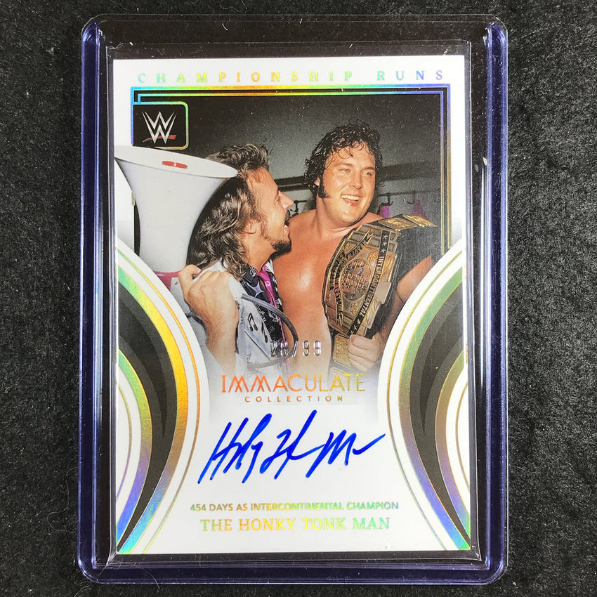 2023 Immaculate WWE THE HONKY TONK MAN Championship Runs Auto 28/99
