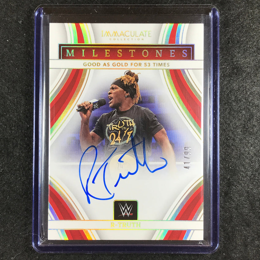 2023 Immaculate WWE R-TRUTH Milestones Auto 41/99