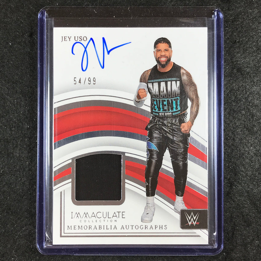 2023 Immaculate WWE JEY USO Memorabilia Auto Base 54/99