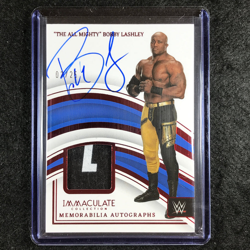 2023 Immaculate WWE THE ALL MIGHTY BOBBY LASHLEY Memorabilia Auto Red 7/25