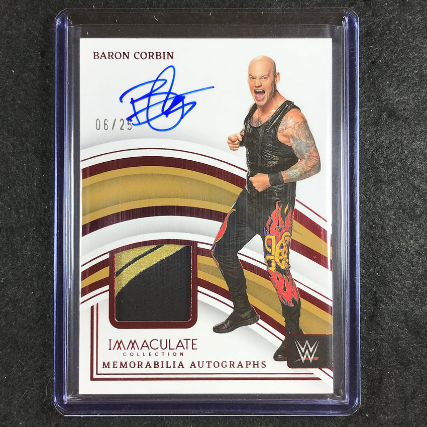 2023 Immaculate WWE BARON CORBIN Memorabilia Auto Red 6/25