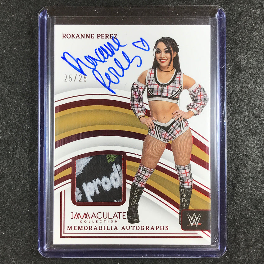 2023 Immaculate WWE ROXANNE PEREZ Memorabilia Auto Red 25/25