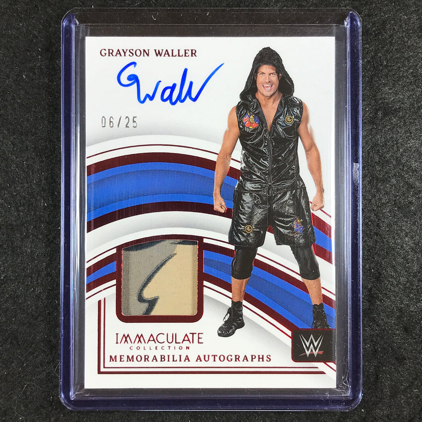 2023 Immaculate WWE GRAYSON WALLER Memorabilia Auto Red 6/25
