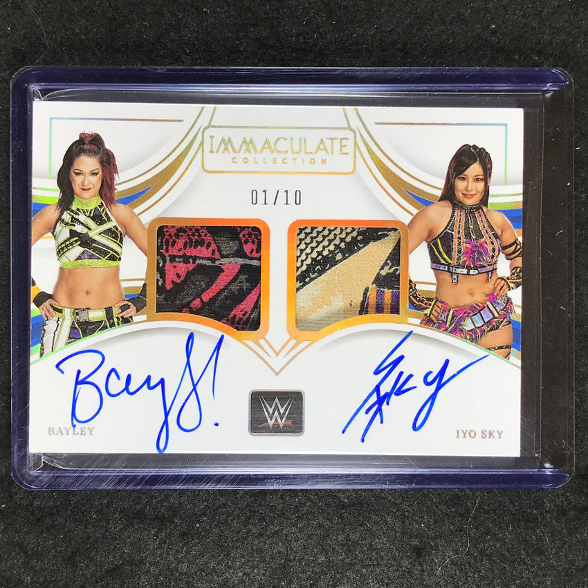 2023 Immaculate WWE BAYLEY IYO SKY Dual Memorabilia Auto 1/10
